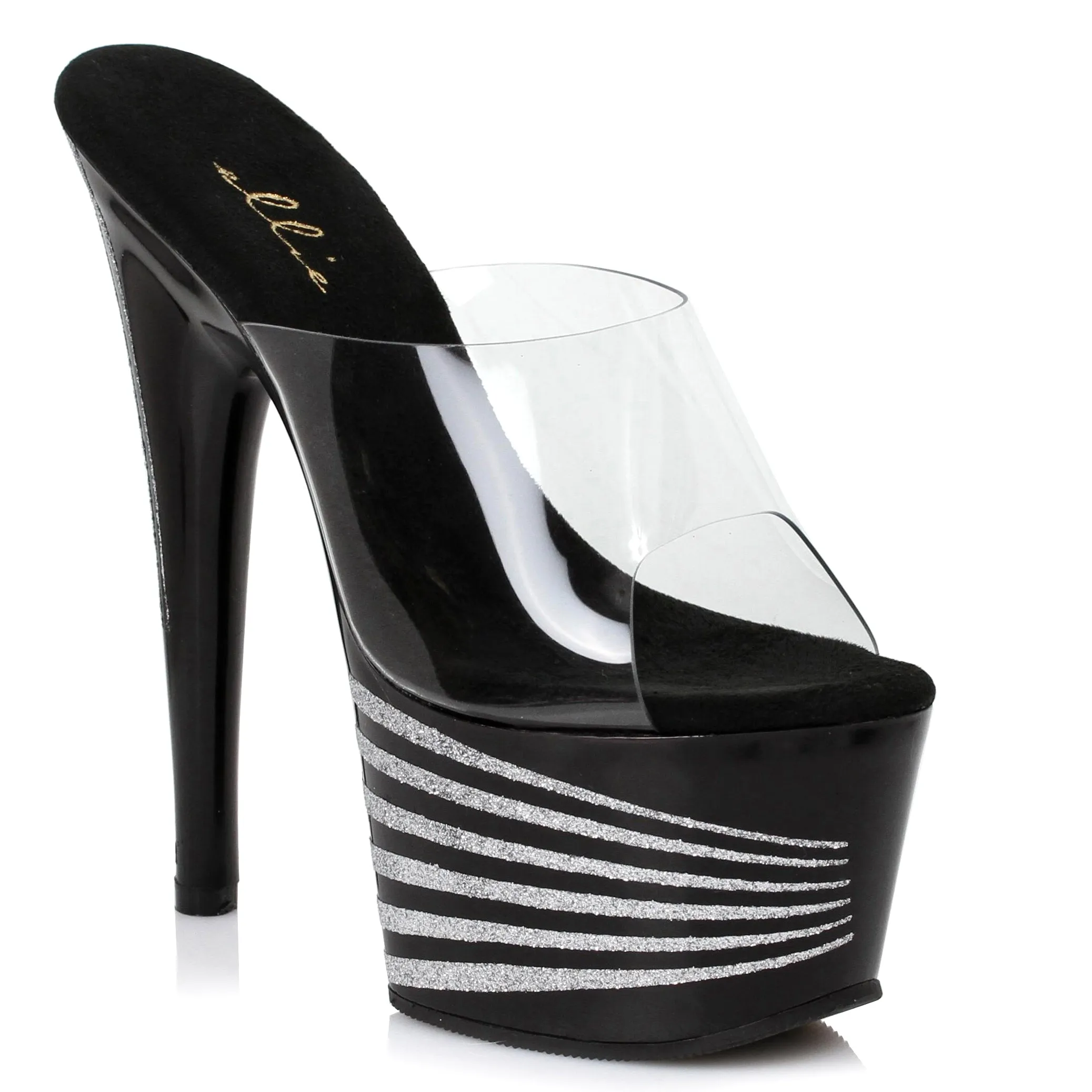 709-SPACE 7" Inch Glitter Mule
