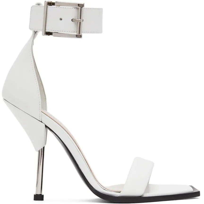 Alexander McQueen White Double Strap Sandals