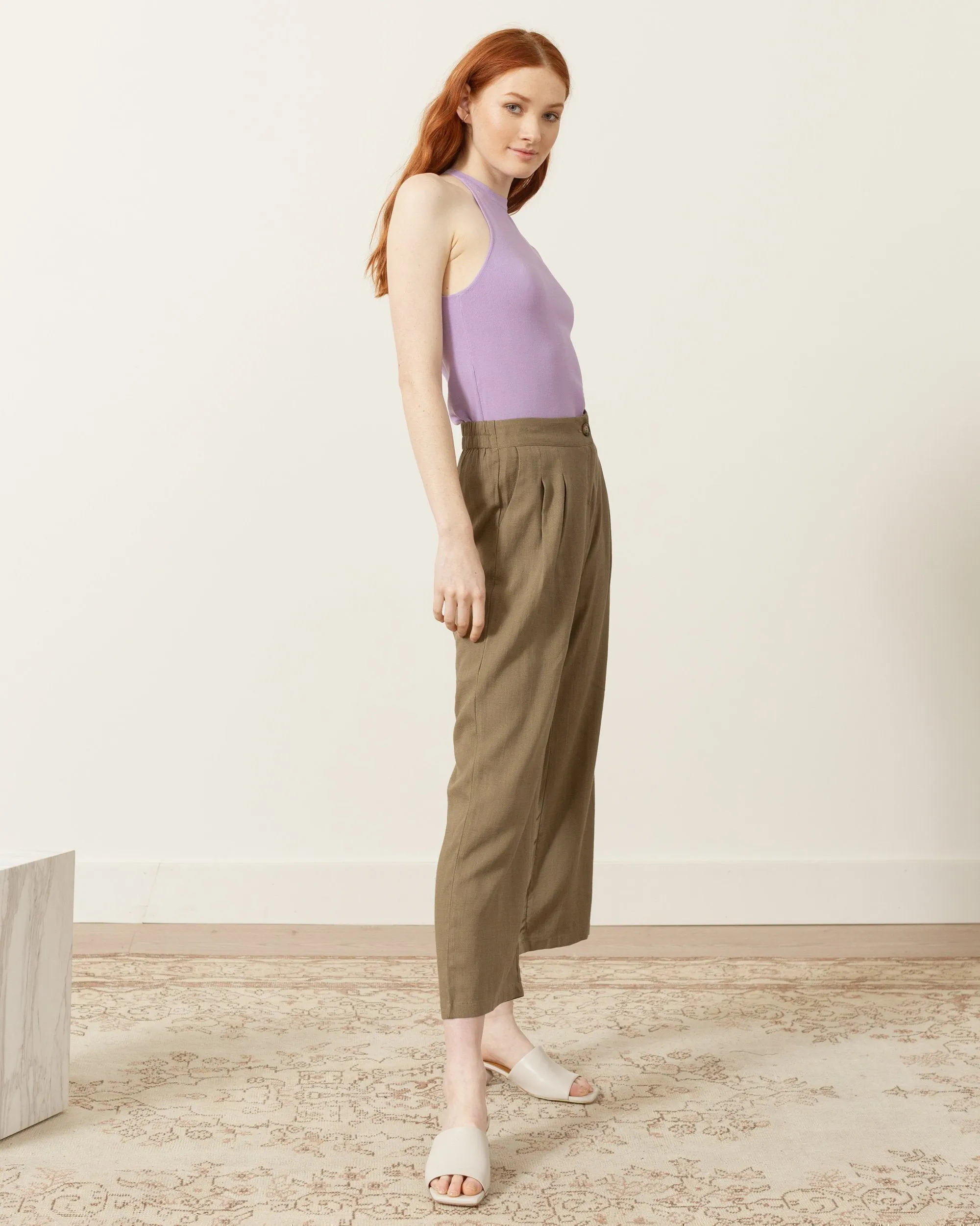 Anna High-Neck Racerback Tank