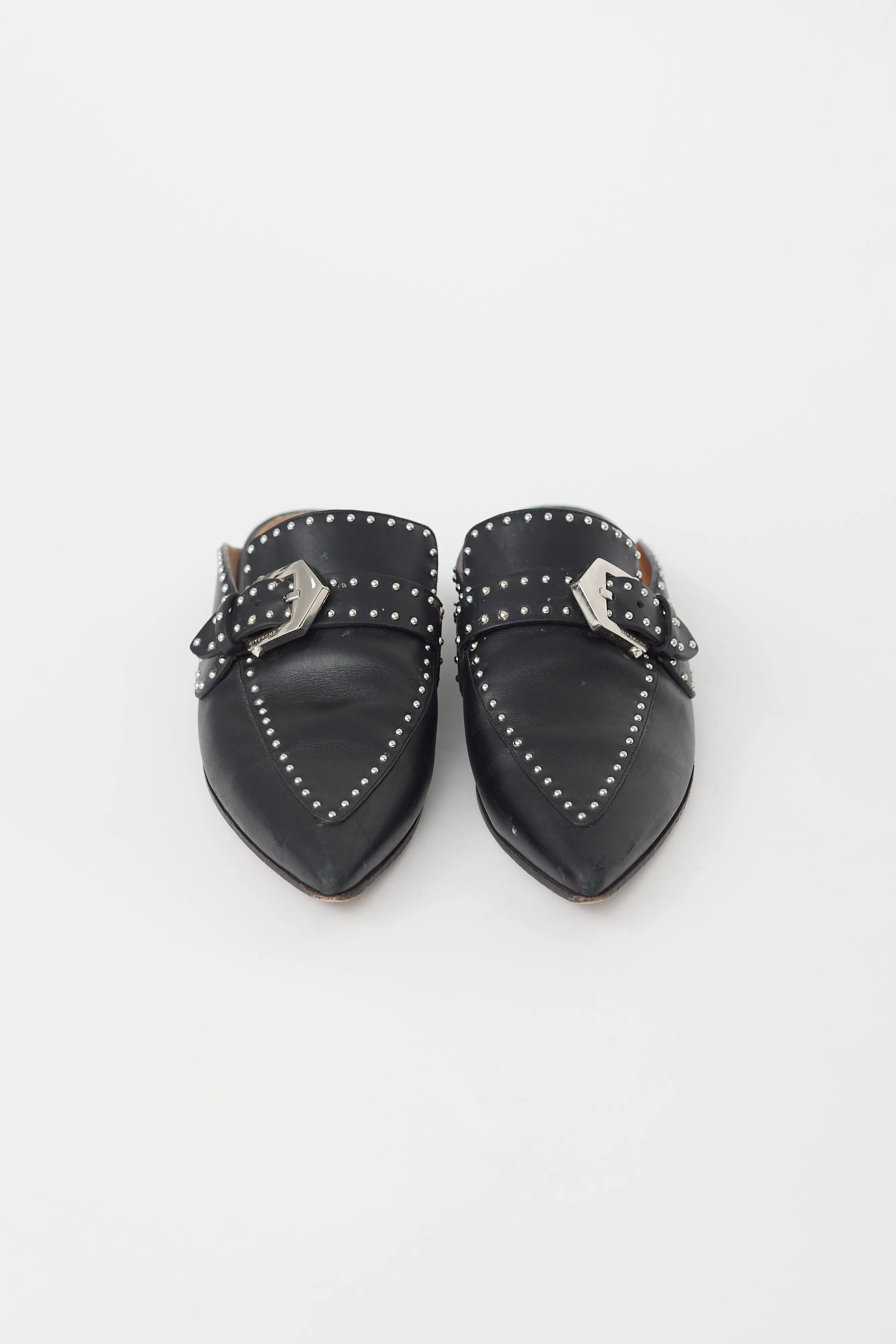 Black Leather Mule