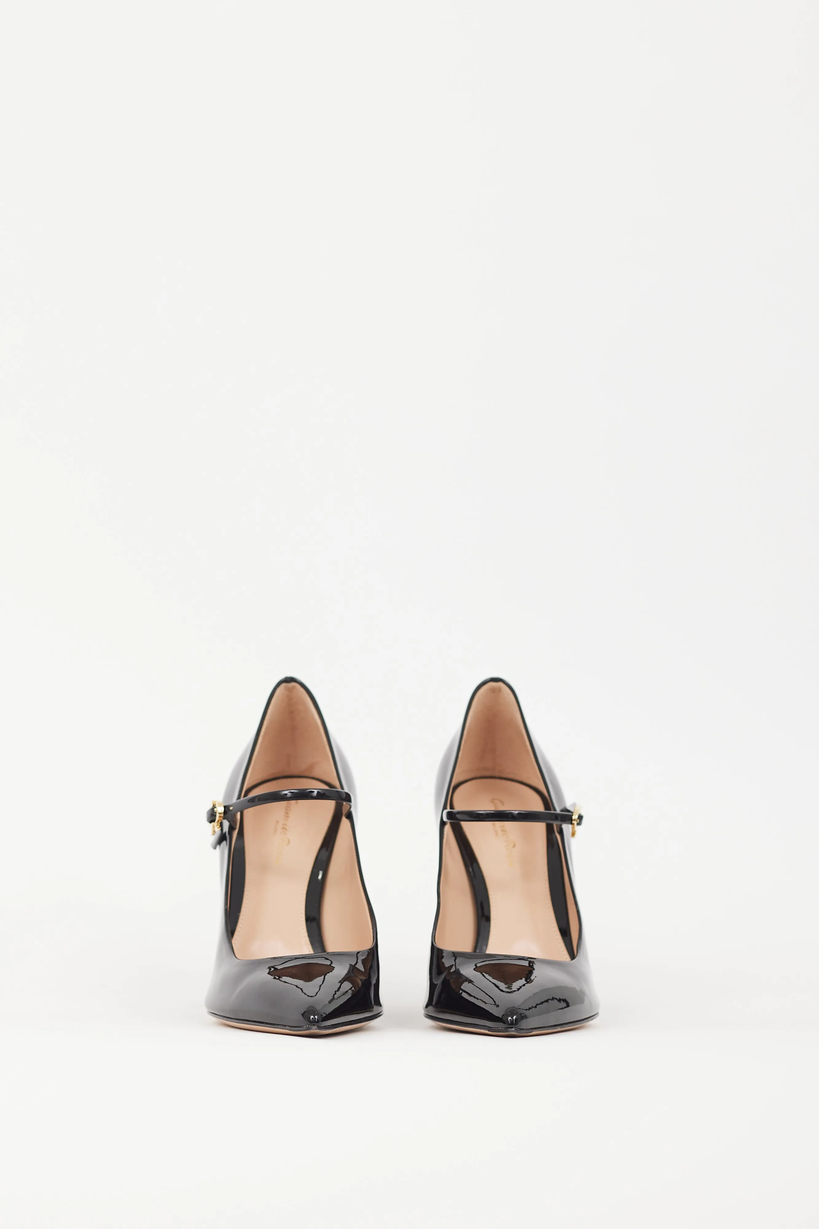 Black Patent Ribbon Mary Jane 110mm Pump