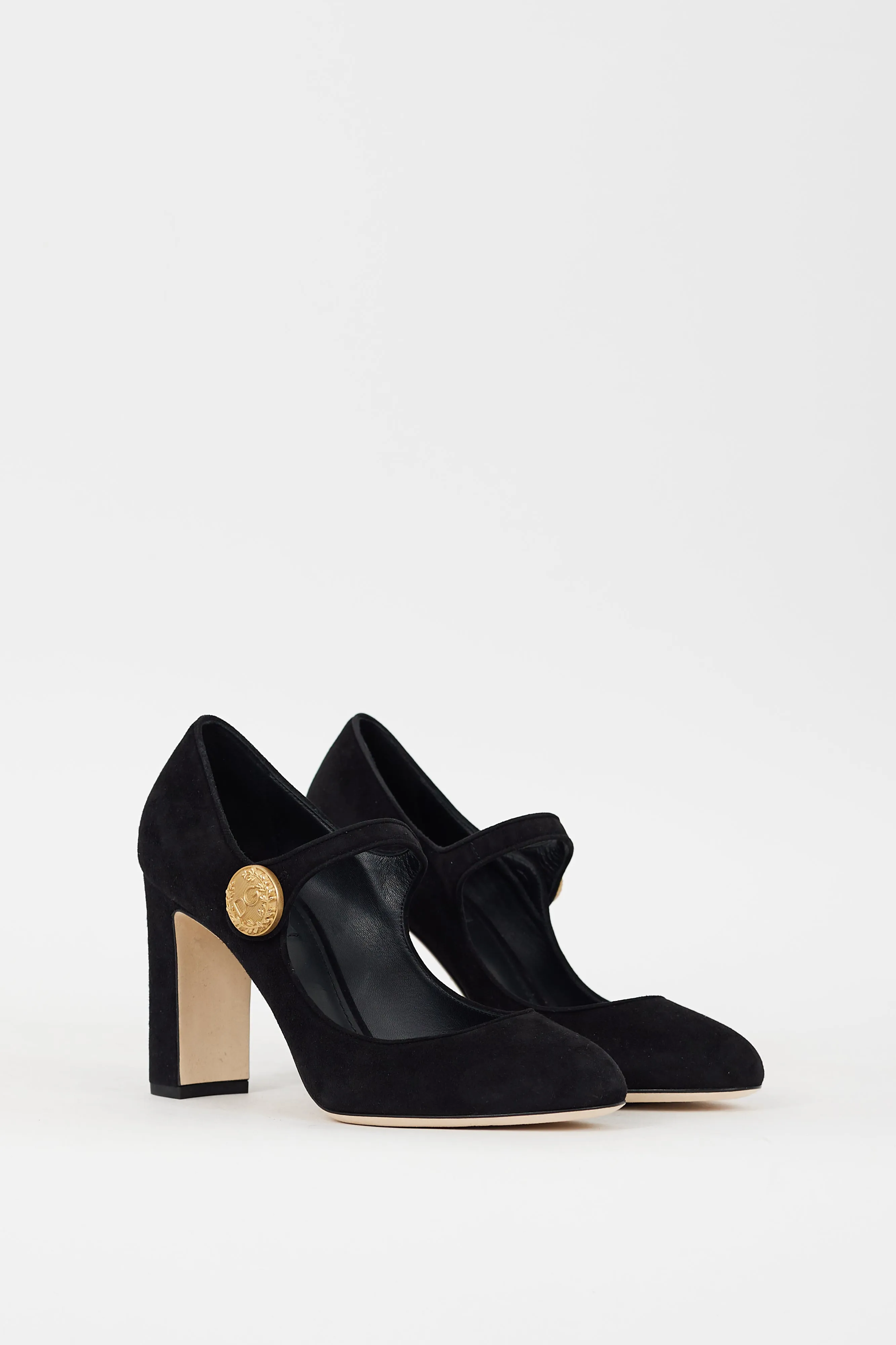 Black Suede Vally Mary Jane Pump