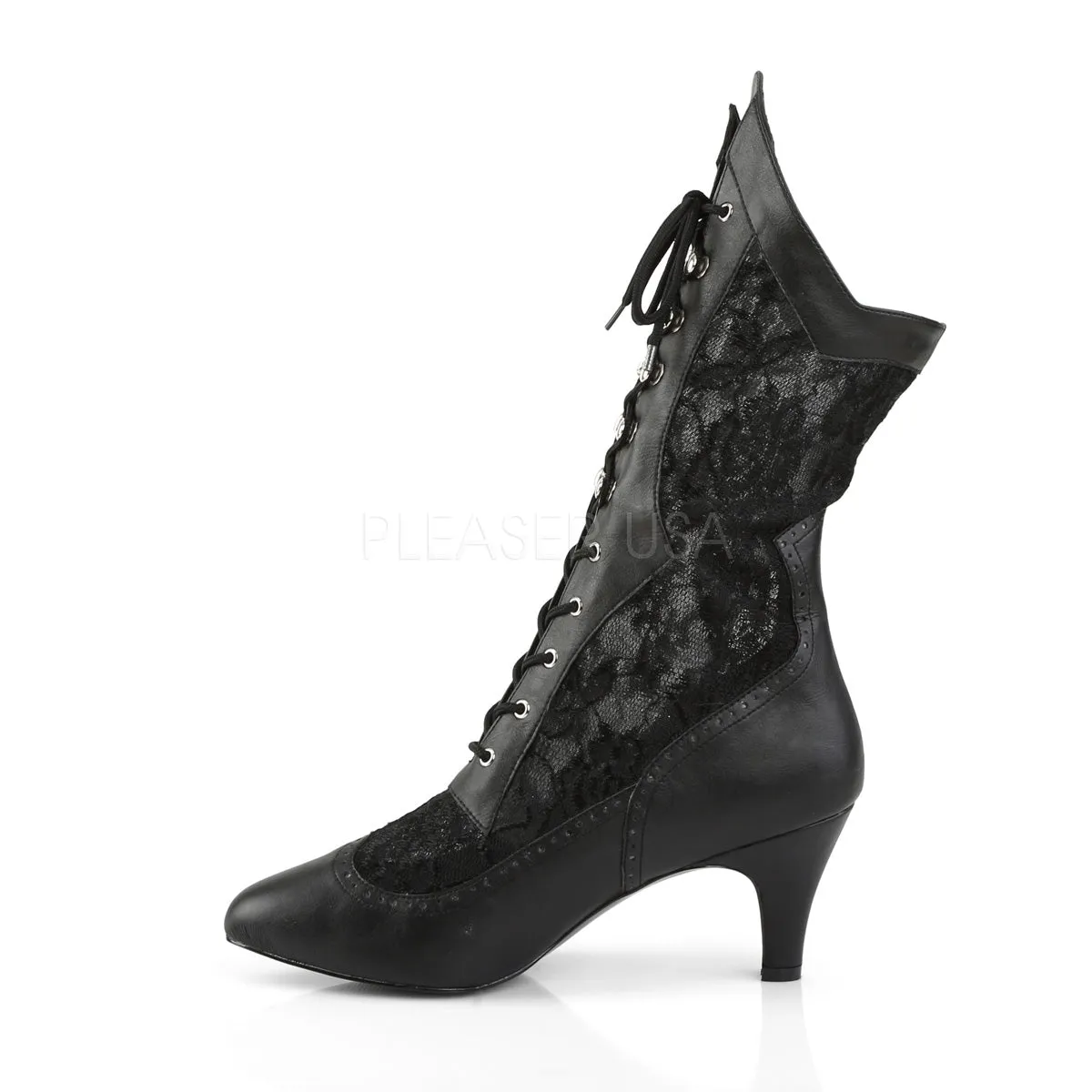 Calf High Wide Boots with 3-Inch Heel DIVINE-1050