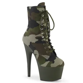 Camouflage Army Platform Ankle Boot 7-Inch Heel ADORE-1020CAMO