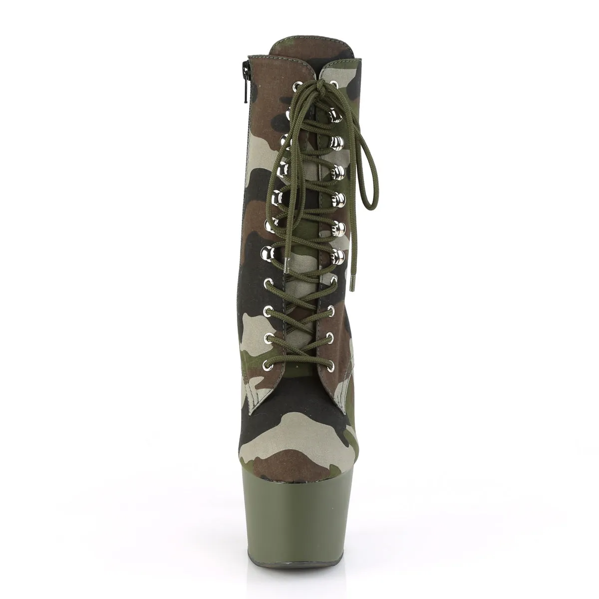Camouflage Army Platform Ankle Boot 7-Inch Heel ADORE-1020CAMO