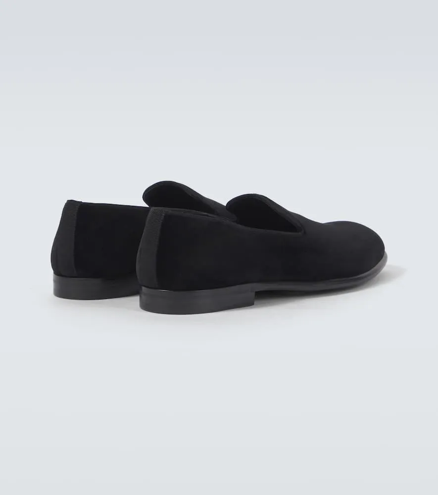 Dolce&Gabbana Milano leather-trimmed velvet loafers