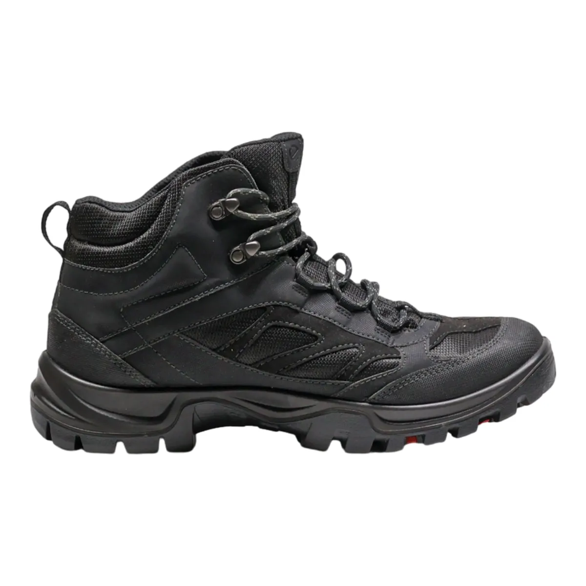ECCO Hiking Boots Black Canvas Mens UK 11.5