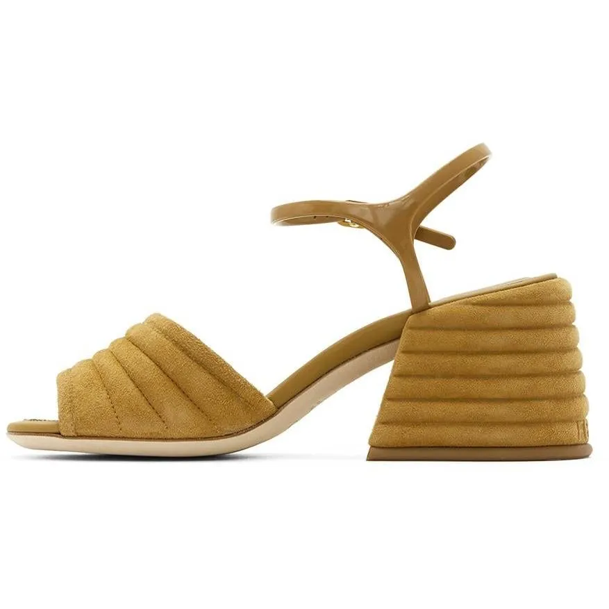 Fendi Brown Suede Slingback Heels