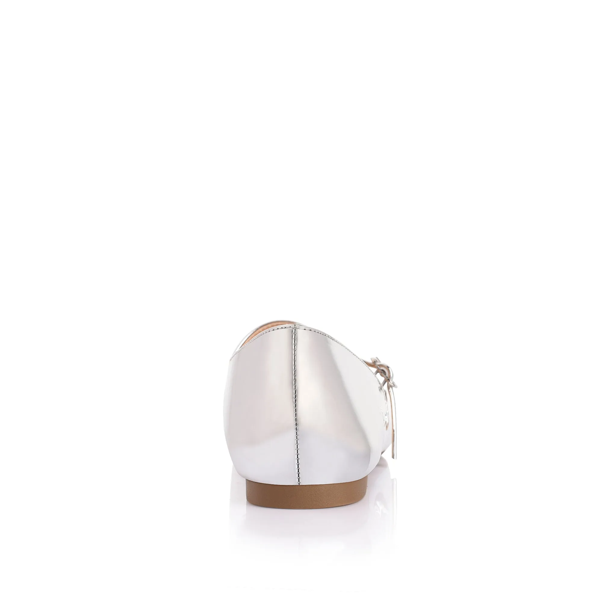 Iguana Mary Jane Flats - Silver Mirror