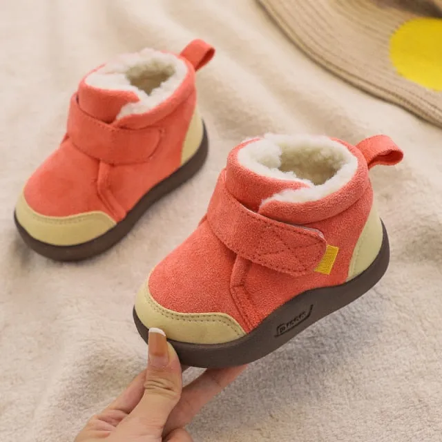 Infant /Toddler Boots Winter Baby Girls /Boys Snow Boots Warm Plush Outdoor Soft Bottom Non-Slip Children Boots Kids Shoes
