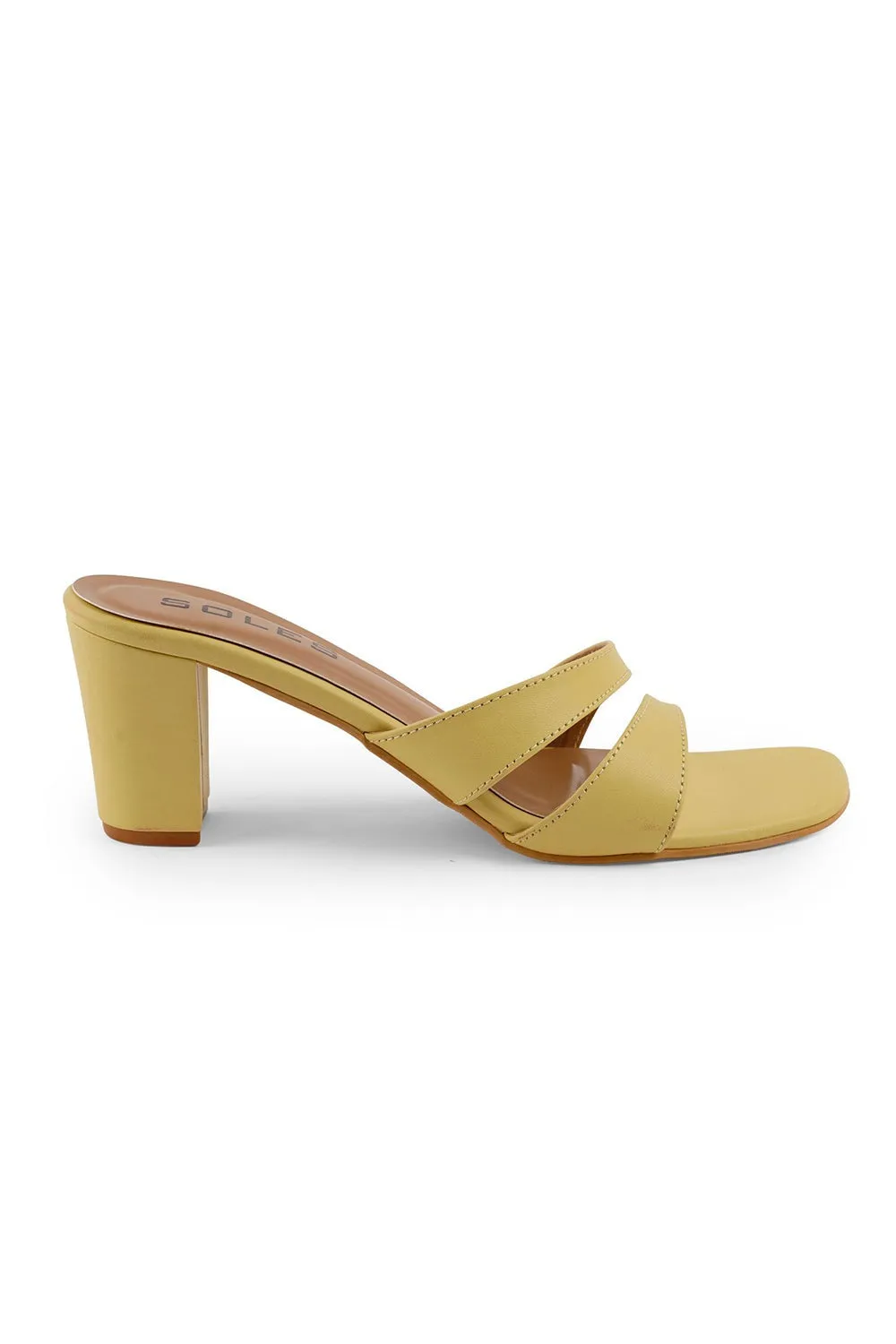 SOLES Yellow Heels - Bright Elegance