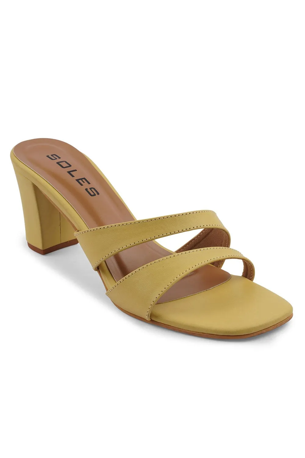 SOLES Yellow Heels - Bright Elegance