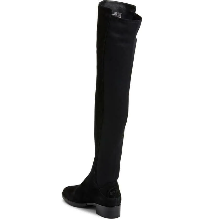 Tory Burch Women's Caitlin Burgundy Suede OTK Over the Knee Fashion Boots 7