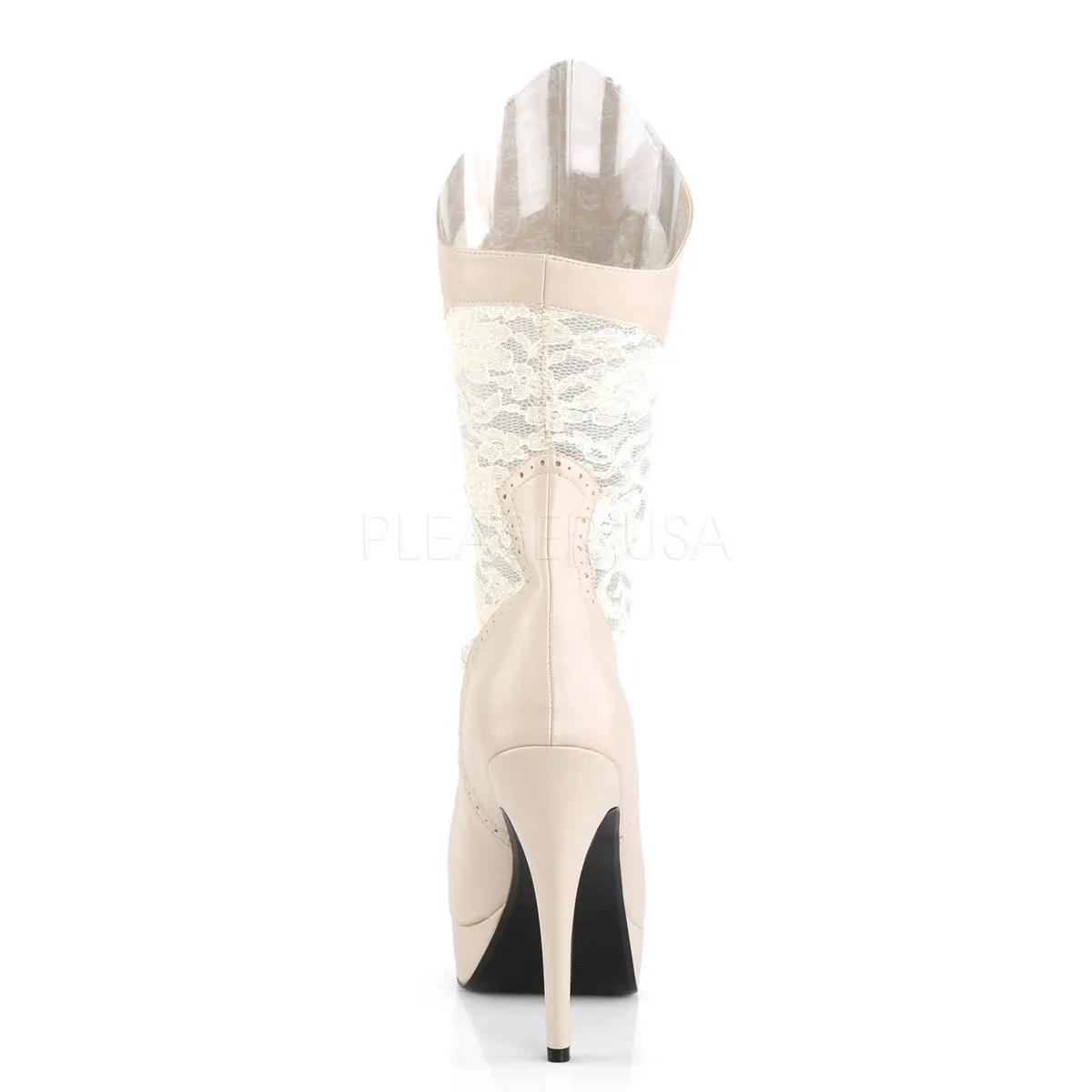 Wide Width/Shaft Calf High Boot with 5-inch Heel CHLOE-115